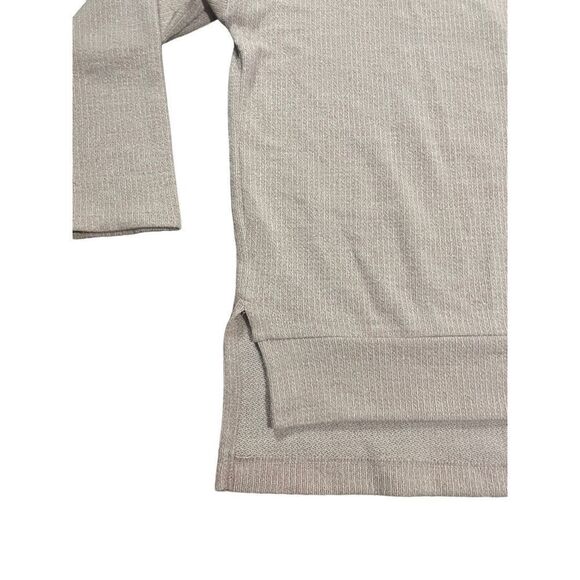 Clara Sun Woo  light pink Vneck sweater sz small split hem ribbed knit - Picture 5 of 10